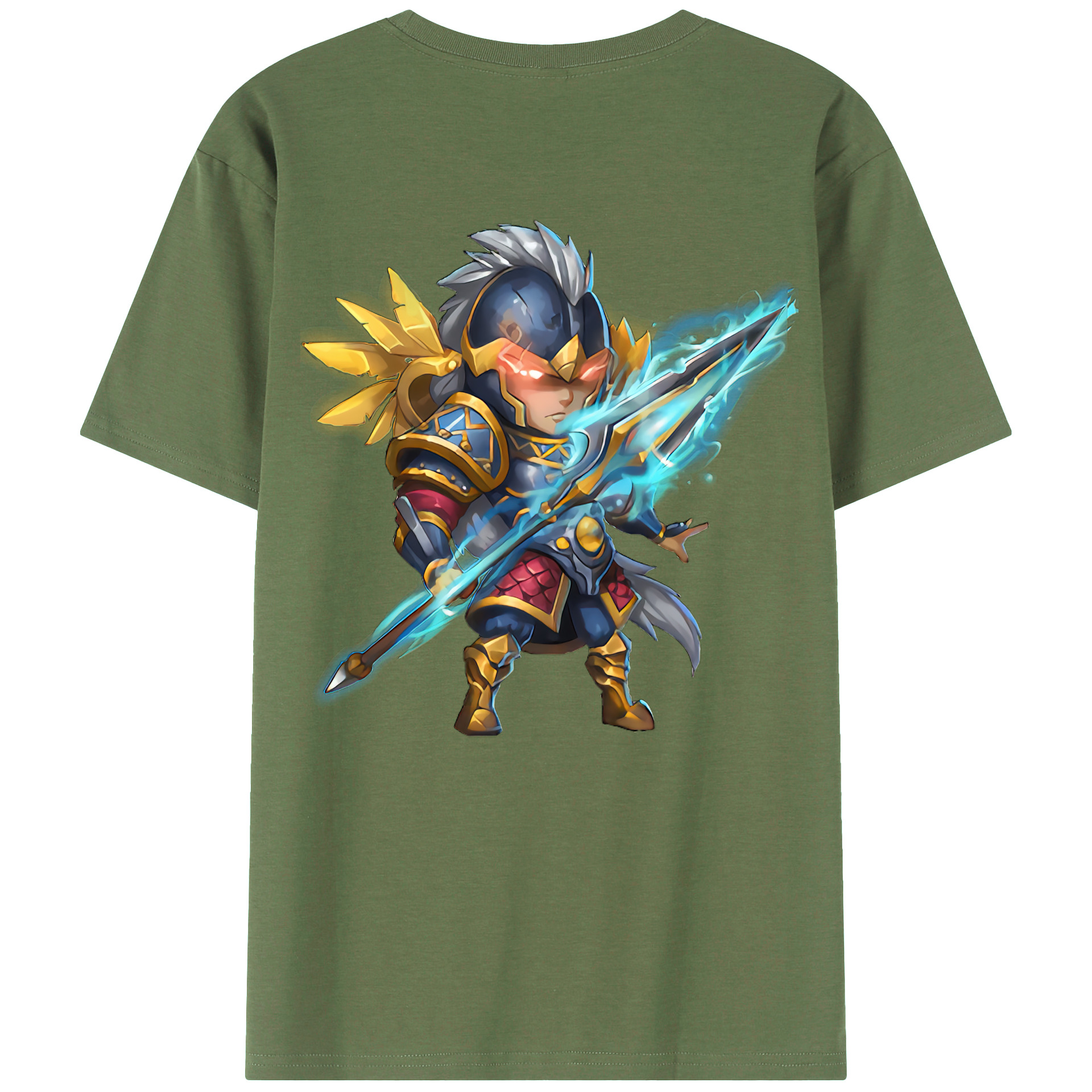 （画像用） リーグ・オブ・レジェンド League of Legends LOL 綿100％ メンズ半袖Tシャツ（バックプリント） 通気性